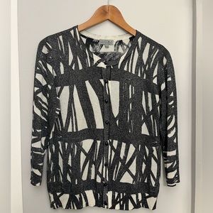 **Joseph A Black and Gray Cardigan. Size Large.